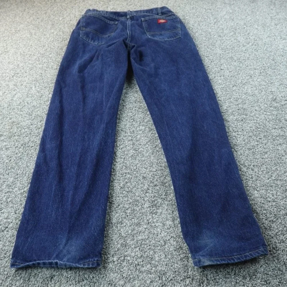 Dickies Jeans Mens 36X34 Dark Blue‎ Denim Pants Straight 5 Pocket Outdoor Work